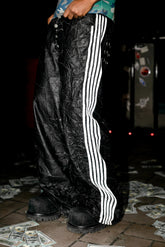 Men's Crinkled Vegan Leather Pants